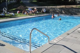Take a dip in our heated pool.